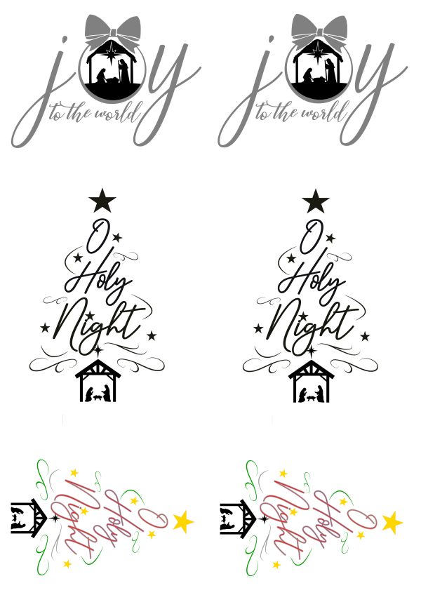 christmas card toppers sheet 1