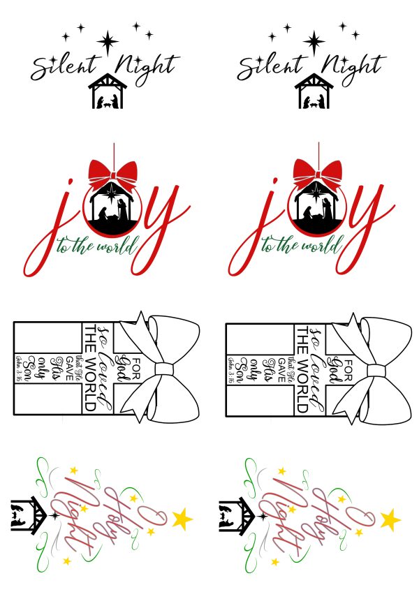 christmas card toppers sheet 2